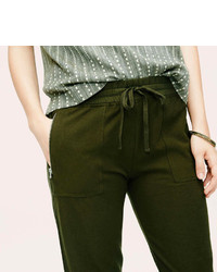LOFT Lou Grey Knit Zip Pocket Pants