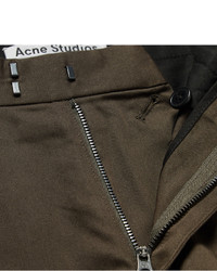 Acne Studios Max Satin Slim Fit Stretch Cotton Chinos