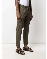 Z Zegna Pleat Detail Stretch Cotton Chino Trousers