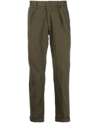 Z Zegna Pleat Detail Stretch Cotton Chino Trousers