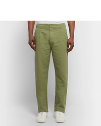 Armor Lux Pleated Cotton Trousers