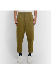 Ami Pleated Cotton Twill Chinos