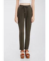 Forever 21 Pleated Drawstring Chinos
