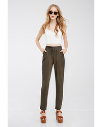 Forever 21 Pleated Drawstring Chinos