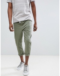 Another Influence Pull On Cropped Drawstring Chinos
