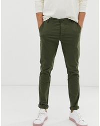 Selected Homme Skinny Chino In Khaki