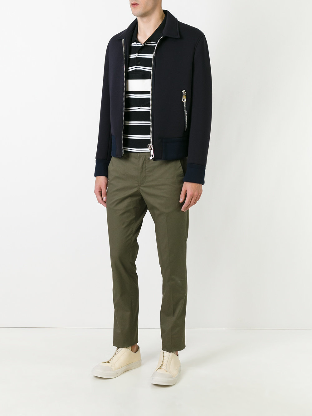 Moncler Slim Chino Trousers, $410 | farfetch.com | Lookastic