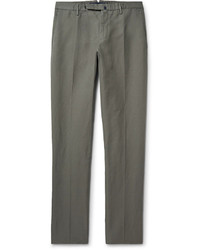 Incotex Slim Fit Linen And Cotton Blend Chinos