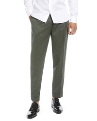 Topman Slim Fit Pleated Tapered Pants