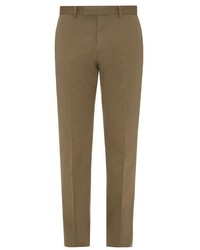 Dunhill Slim Leg Cotton And Cashmere Blend Chino Trousers