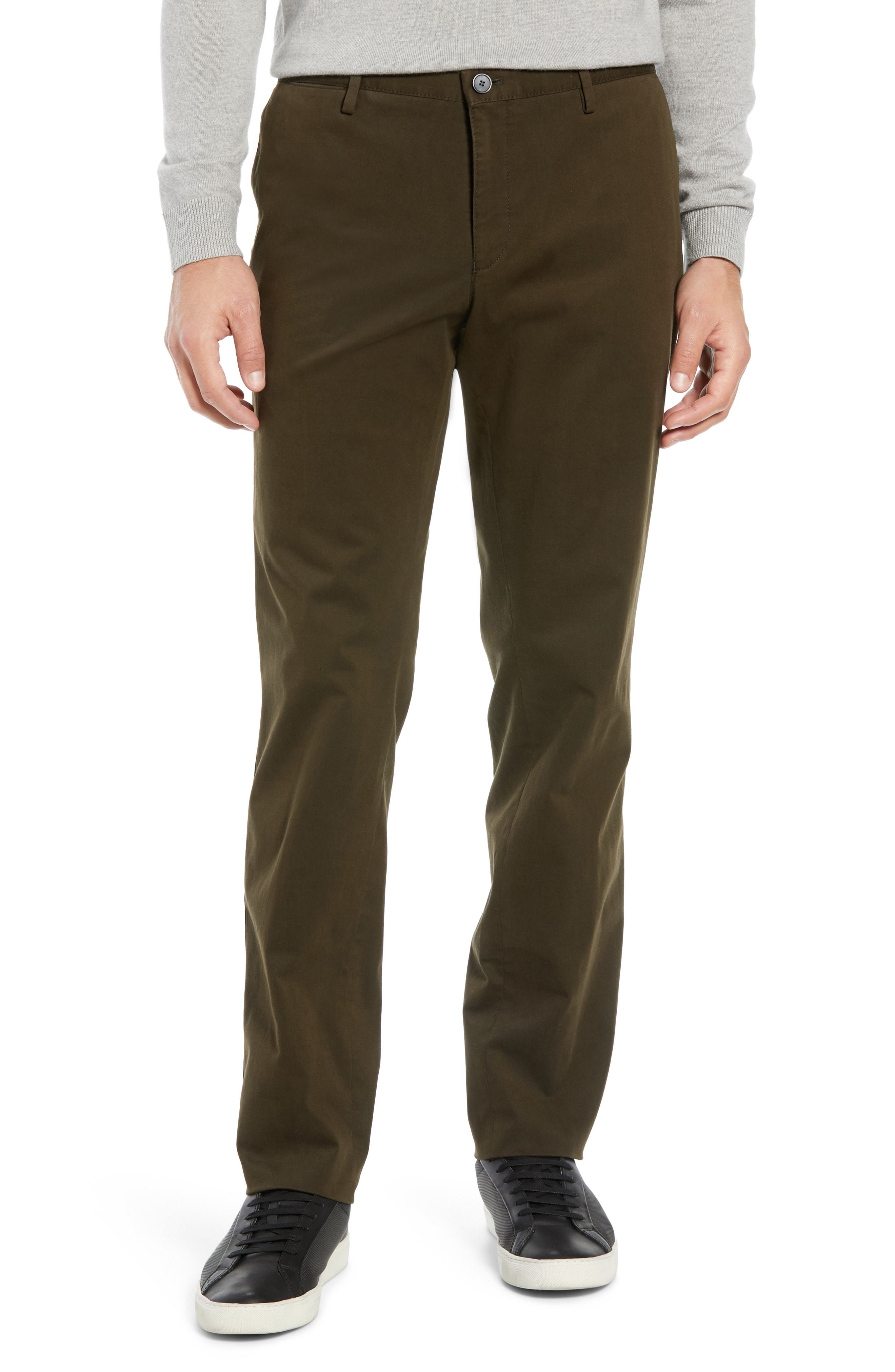 BOSS Stanino Stretch Cotton Solid Trousers, $195 | Nordstrom | Lookastic