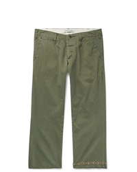 Remi Relief Studded Cropped Cotton Twill Chinos
