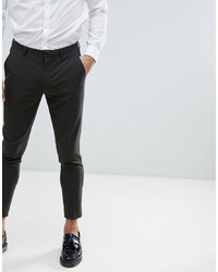 ASOS DESIGN Super Skinny Cropped Smart Trousers In Khaki