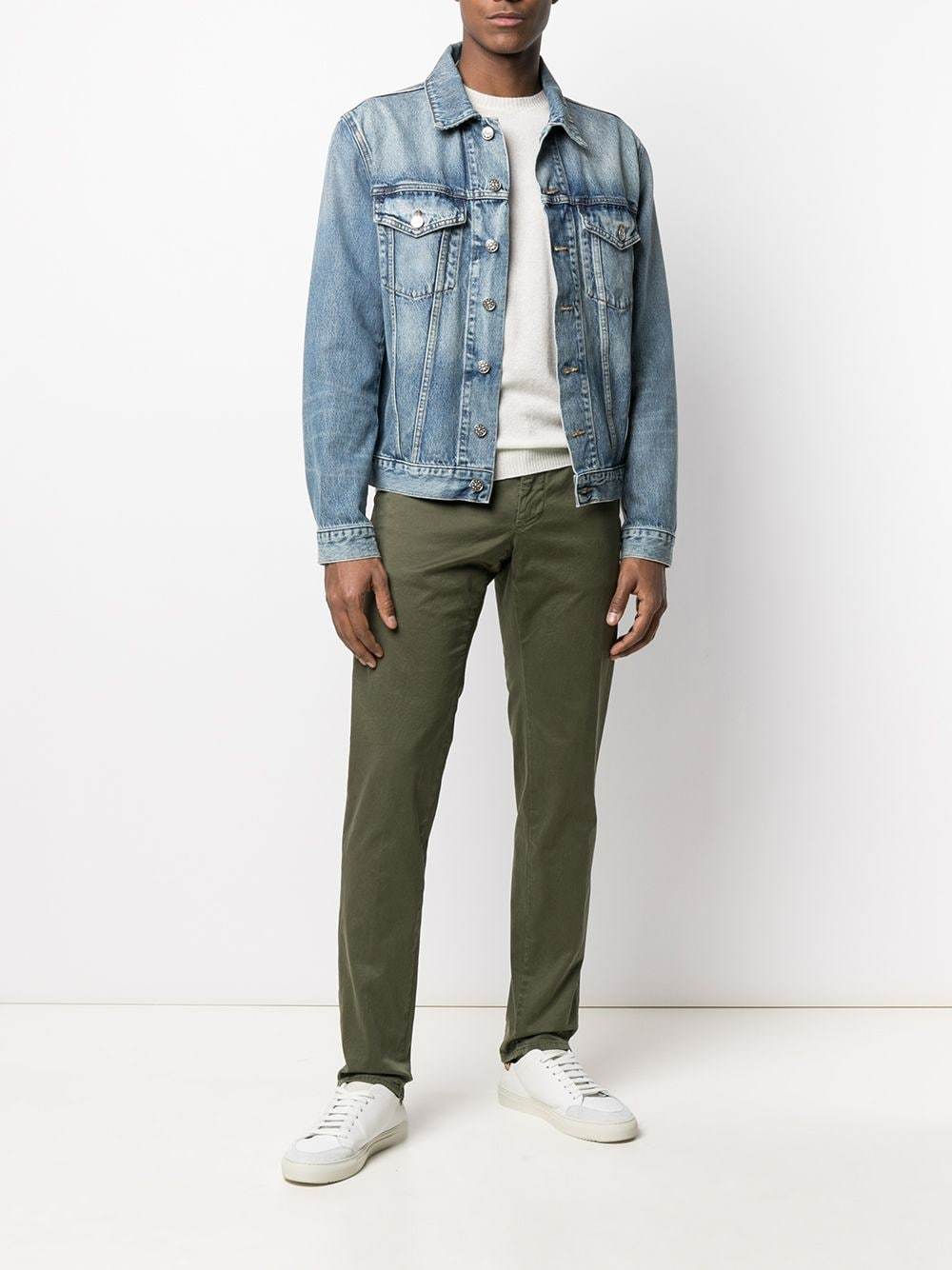 Incotex Tapered Leg Cotton Chinos, $129 | farfetch.com | Lookastic