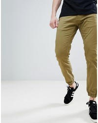Solid Textured Cuffed Chinos