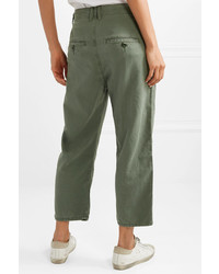The Great The Easy Army Cropped Canvas Pants