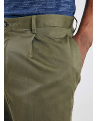 Topman Coordinates Khaki Cropped Smart Pants