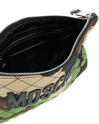 Moschino Quilted Camo Wristlet Clutch