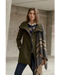 Burberry Brit Waltford Belted Wool Blend Coat