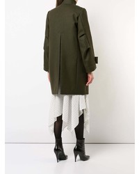 Sacai Double Breasted Band Collar Coat