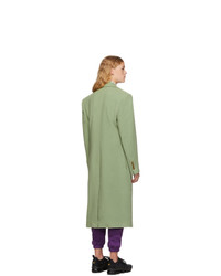 Martine Rose Green Wool Coat