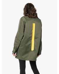 Ten Pieces Patch Pocket Collared Cotton Blend Army Coat