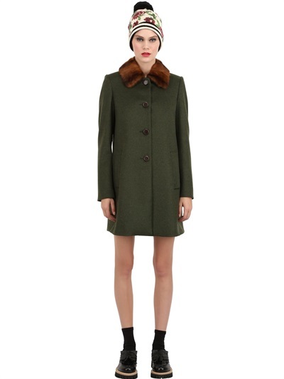 Wool Loden Coat With Mink Fur Collar | Where to buy & how to wear