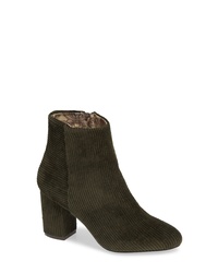 Olive Corduroy Ankle Boots