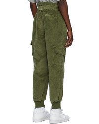 adidas x IVY PARK Green Corduroy Zipper Cargo Pants
