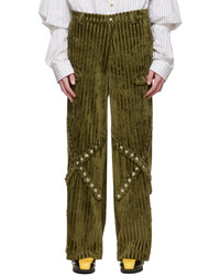 Chopova Lowena Green Cotton Trousers