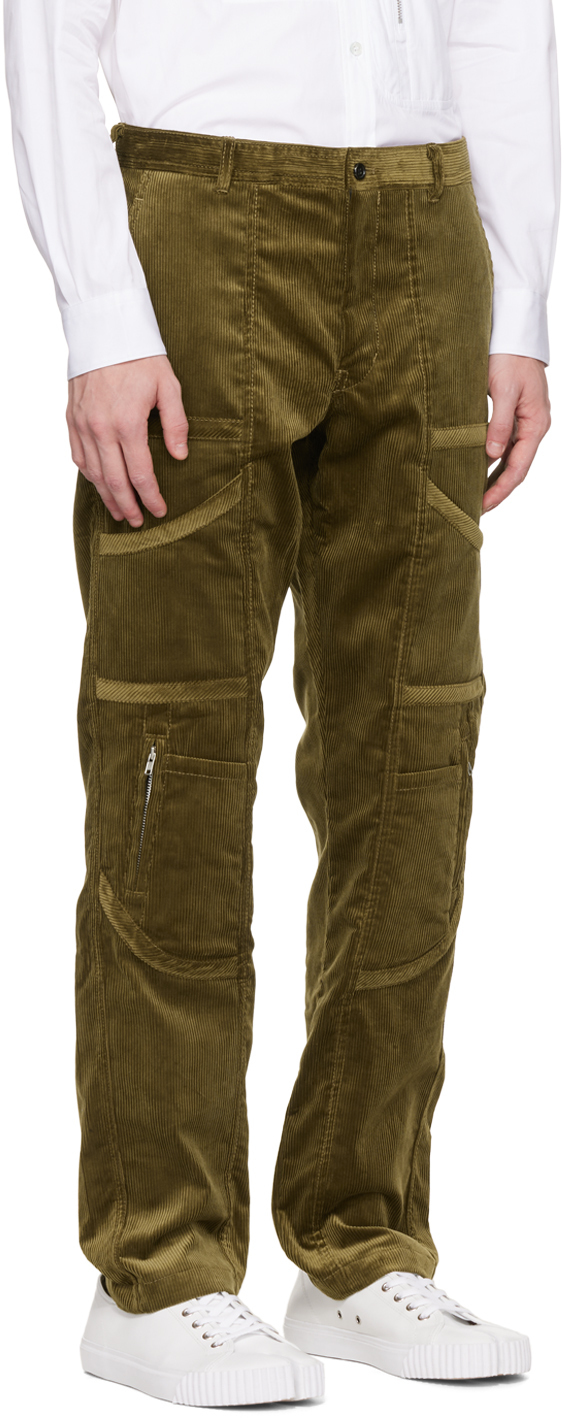 Comme Des Garcons SHIRT Khaki Paneled Cargo Pants, $985 | SSENSE ...