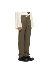 Raf Simons Brown Heroes And Losers Relaxed Fit Trousers
