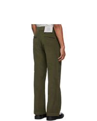 Keenkee Green Corduroy Pleat Trousers