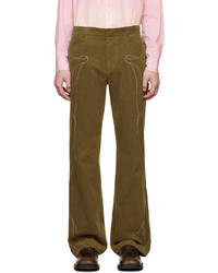 TheOpen Product Khaki Stitched Western Trousers