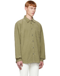 John Elliott Green Cloak Shirt