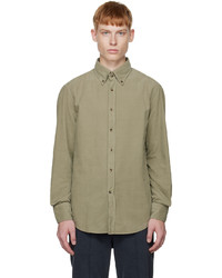 Brunello Cucinelli Green Gart Dyed Shirt