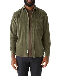 Frank and Oak Washed Organic Cotton Corduroy Shirt Jacket In Green At Nordstrom