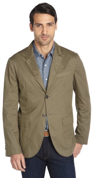 olive green cotton blazer