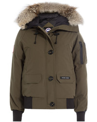 Canada Goose Chilliwack Down Filled Bomber Jacket With Fur Trim