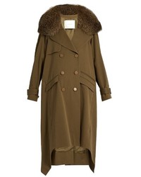 ADAM by Adam Lippes Adam Lippes Detachable Fur Collar Cotton Parka Coat