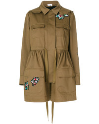 RED Valentino Flower Patch Parka Coat