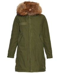 Mr Mrs Italy Fur Lined Long Canvas Parka