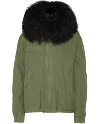 Mr Mrs Italy Shearling Lined Cotton Canvas Parka
