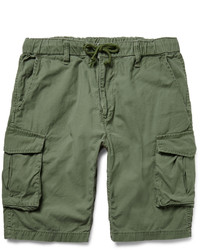Beams Slim Fit Washed Cotton Cargo Shorts