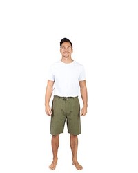 Olive Cotton Shorts
