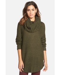 Olive Cowl-neck Sweater