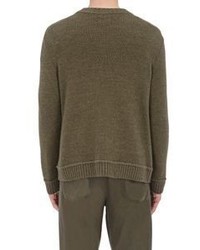 Simon Miller Baby Alpaca Crewneck Sweater Dark Green