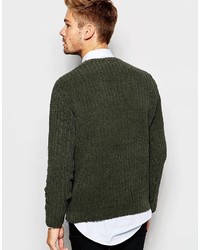 Asos Brand Chenille Ribbed Sweater