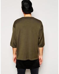 Asos Brand Oversized Knitted T Shirt
