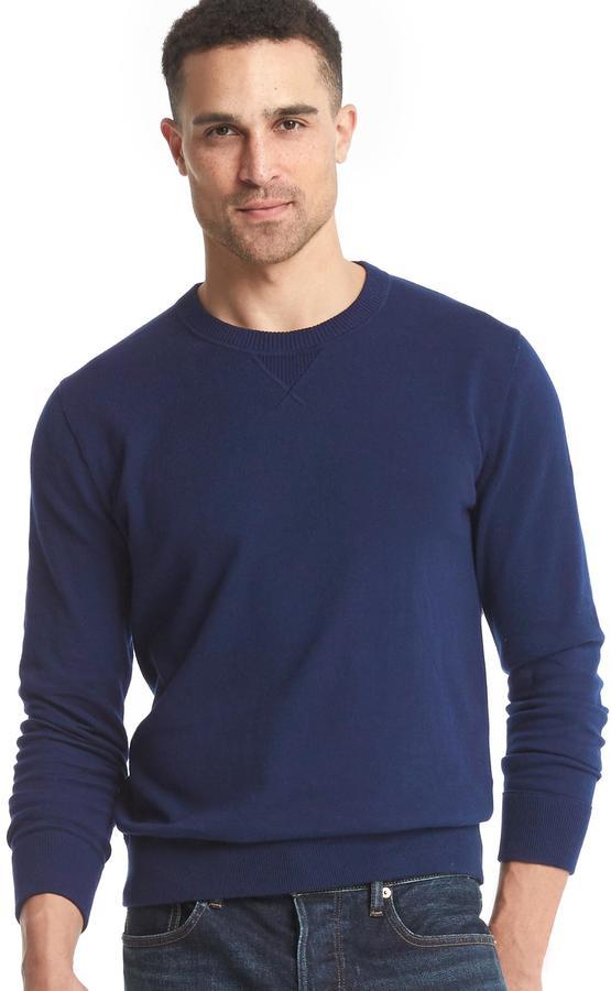 Gap Cotton Crewneck Sweater, $49 | Gap | Lookastic.com